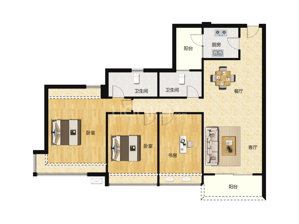 纯水岸户型图(链家网)