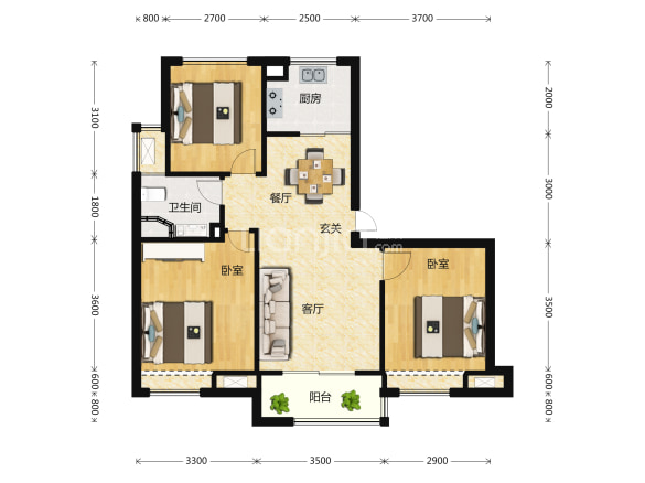 119m05朝向待定4室2厅2卫售罄查看全部户型介绍(4)打开链家app,在线