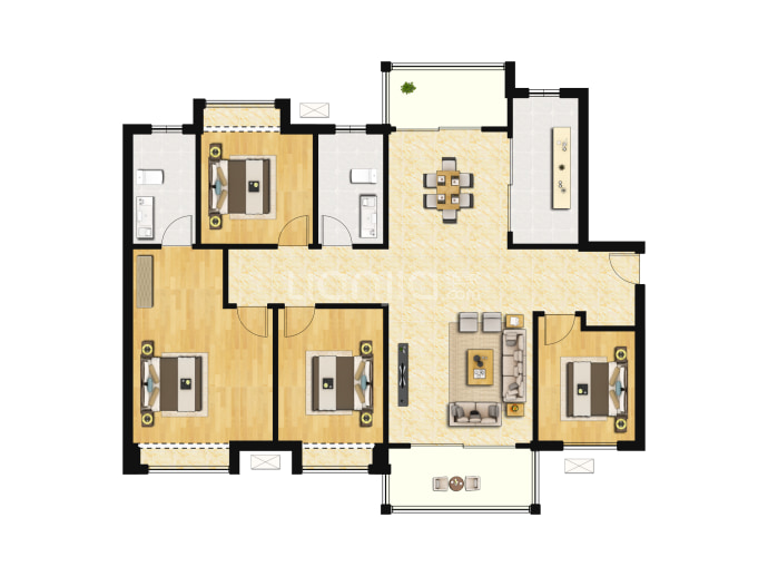 招商华发依云曦城--建面 123m05