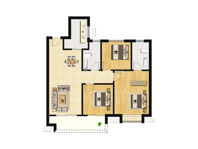 江阴香槟·公园里--建面 108m²