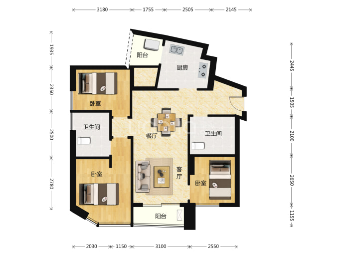 天府汇中心--建面 92m²