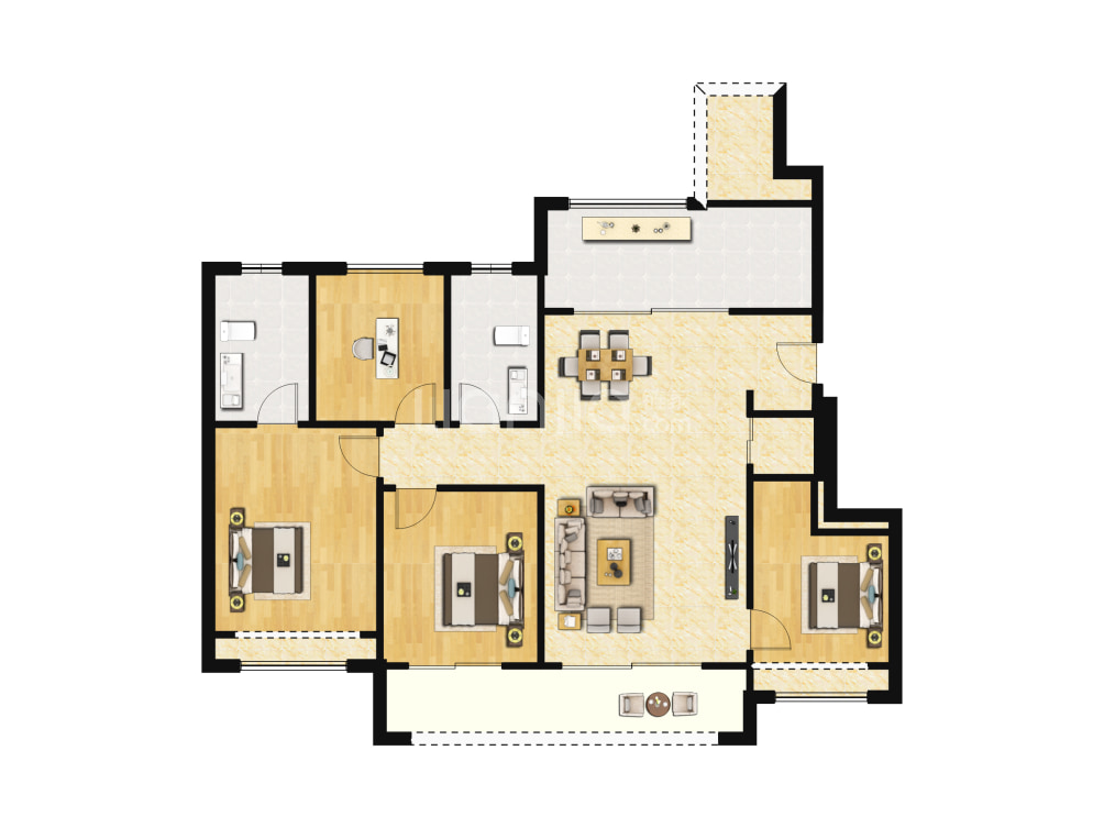 建发泊月湾户型图(链家网)