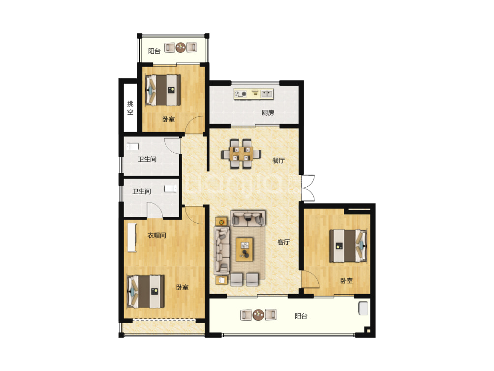 曲江新鸥鹏杭州第三城(久境府)户型图(链家网)