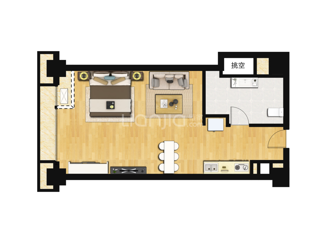 保利城soho中心19-20,24-25层户型户型图(链家网)