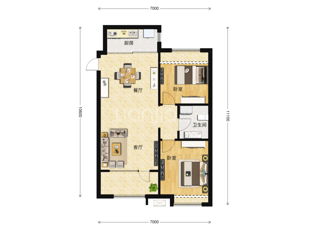 汇置尚都户型图(链家网)