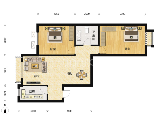 北京东湾--建面 98.4m²