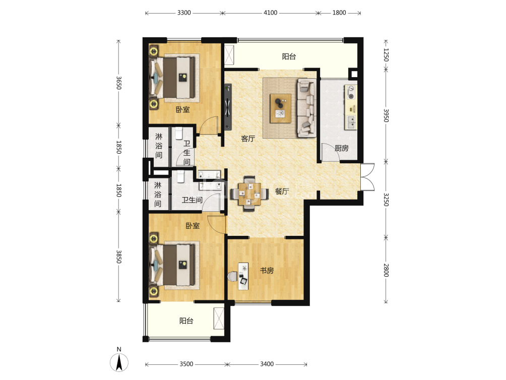 元熙华府户型图(链家网)