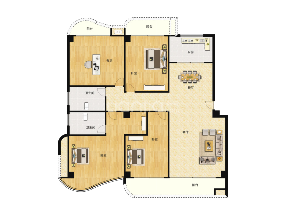 ioi棕榈城户型图(链家网)