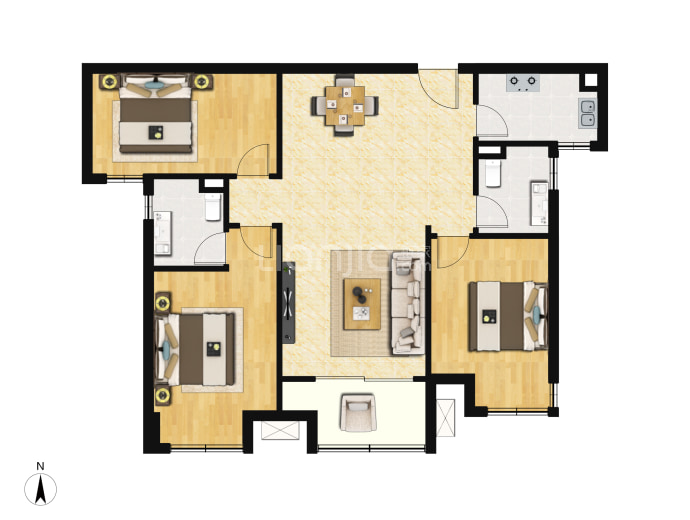 招商华发依云曦城--建面 113m05