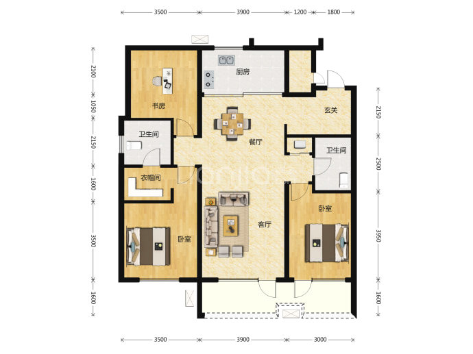 华润琨瑜府--建面 130m²