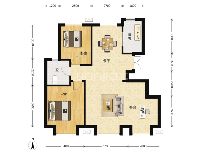 中建玖棠府--建面 95m²