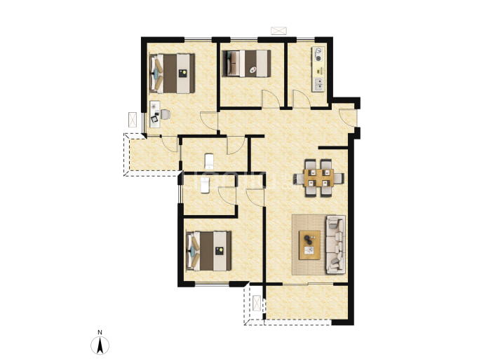 金科新弘古北天御--建面 124m²