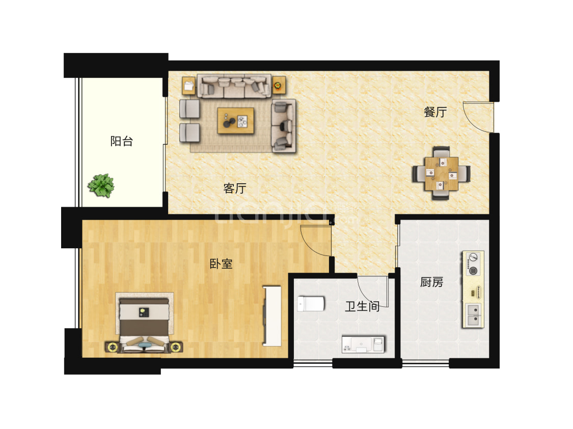 蓝郡公馆a栋03 08c栋03 08户型户型图(链家网)