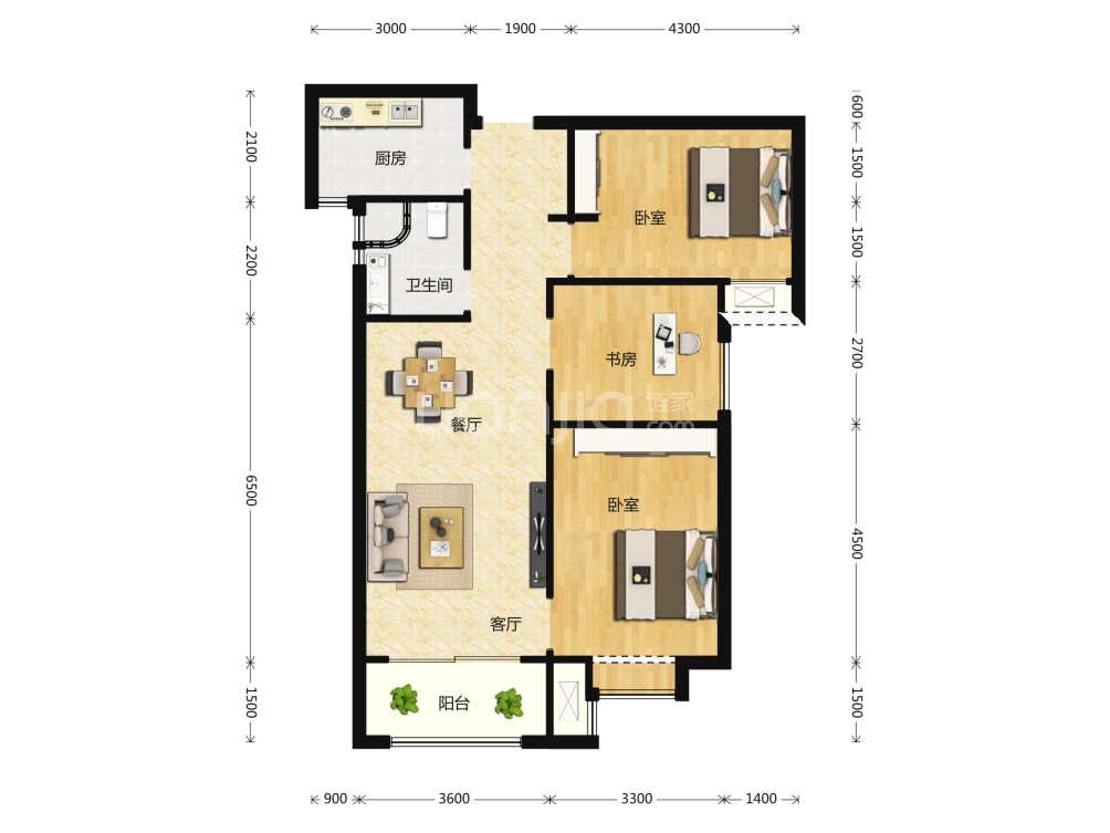 清凉灞柳户型图(链家网)