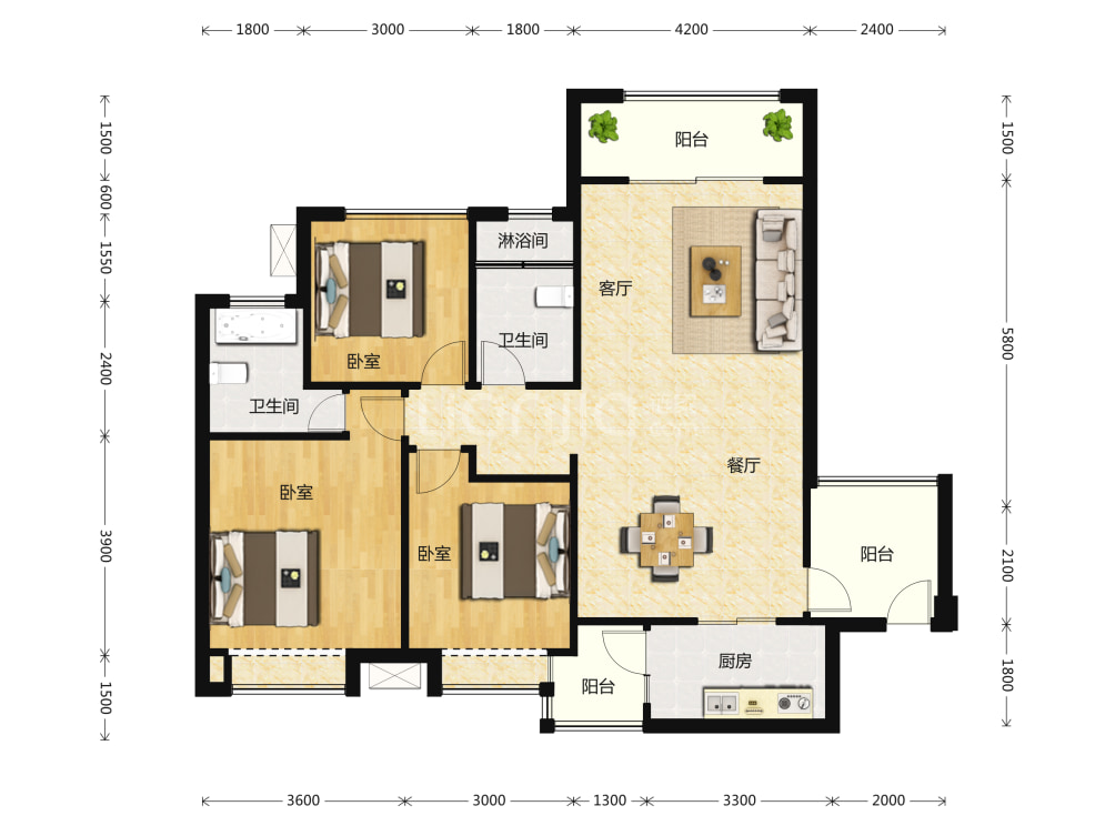 都江懿府户型图(链家网)