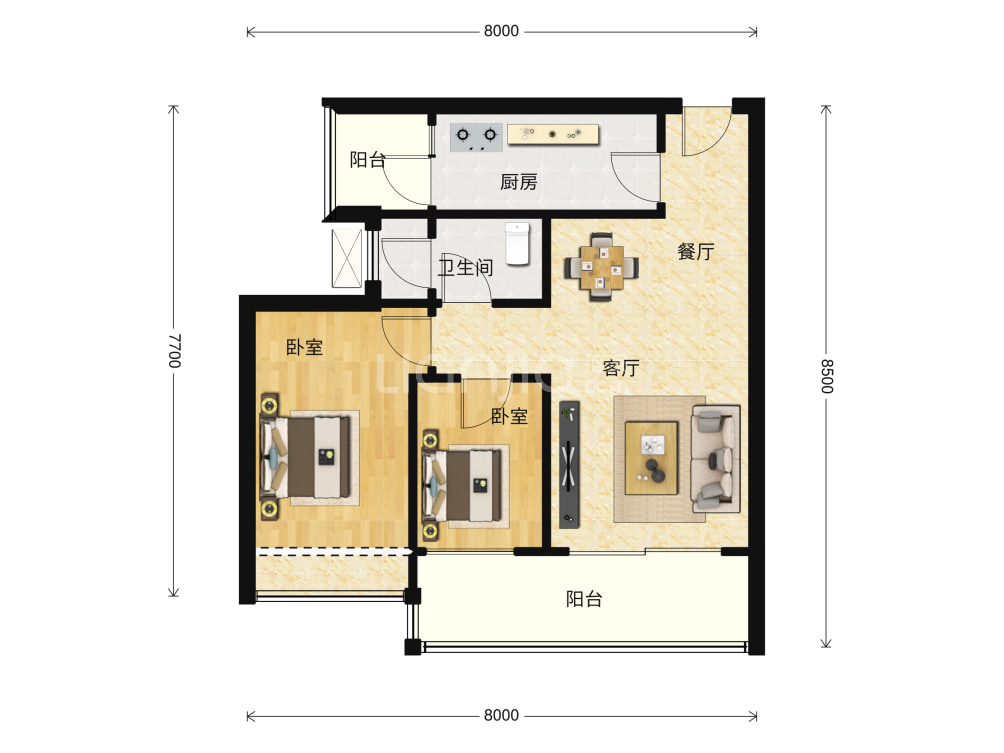 深业东岭户型图(链家网)