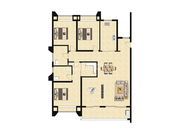 大华公园天下--建面 125m²