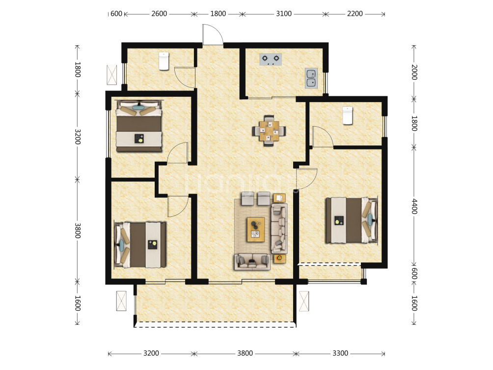 长沙院子户型图(链家网)