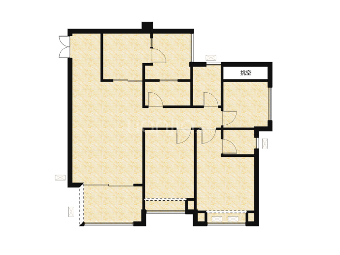 富州平顶山--套内 91m²