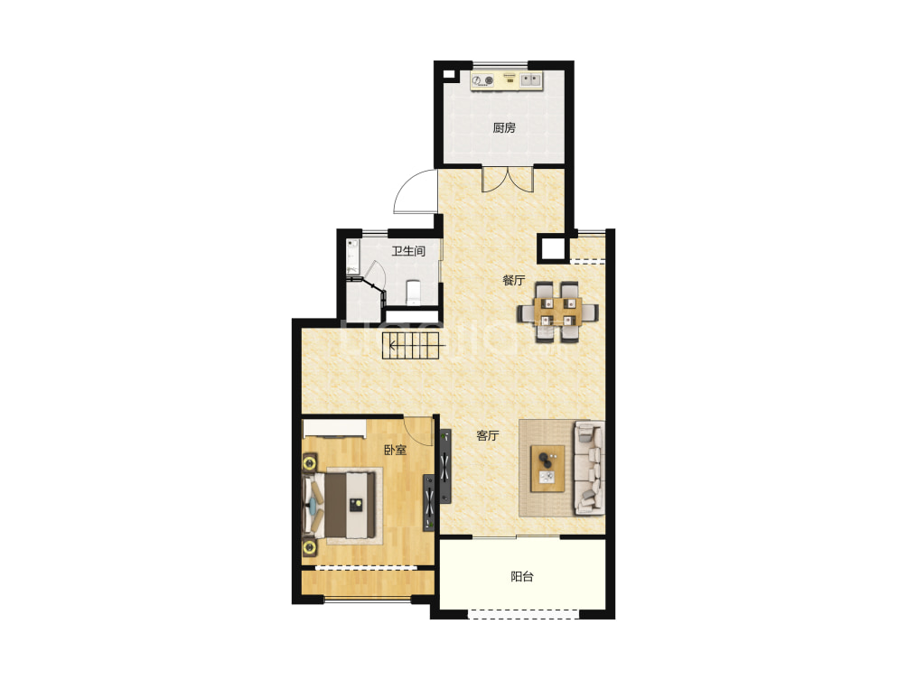 公元2040 叠加户型图(链家网)