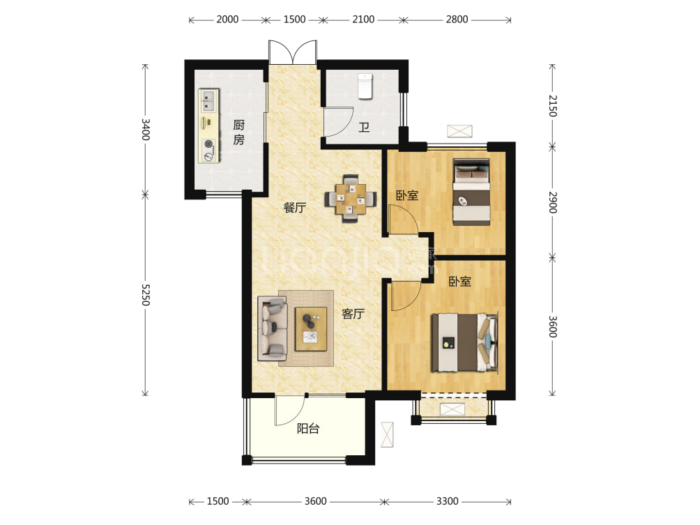 玖筑翰府户型图(链家网)