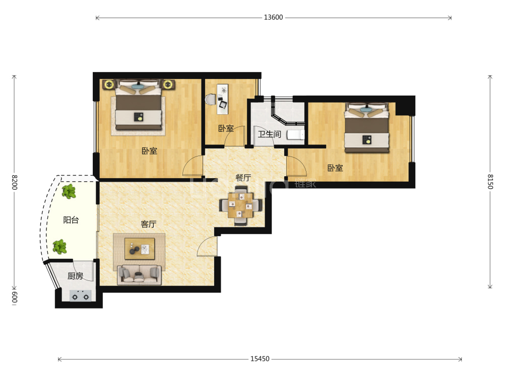 嘉琳广场户型图(链家网)