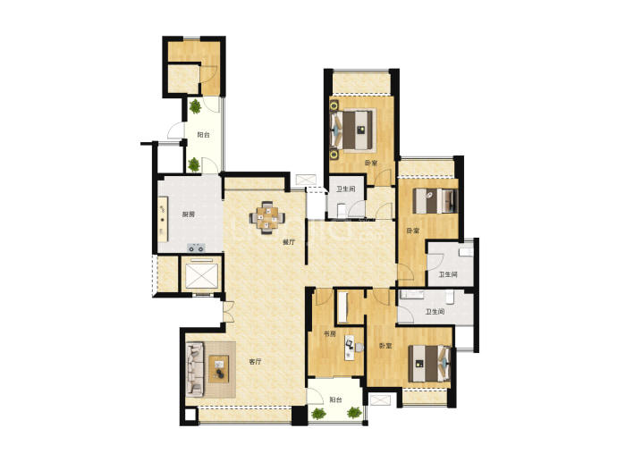 中山龙山华府--建面 210m05