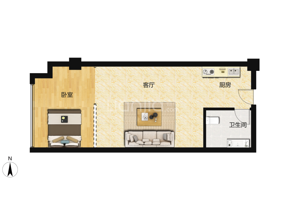 海茗薇sohob户型户型图(链家网)