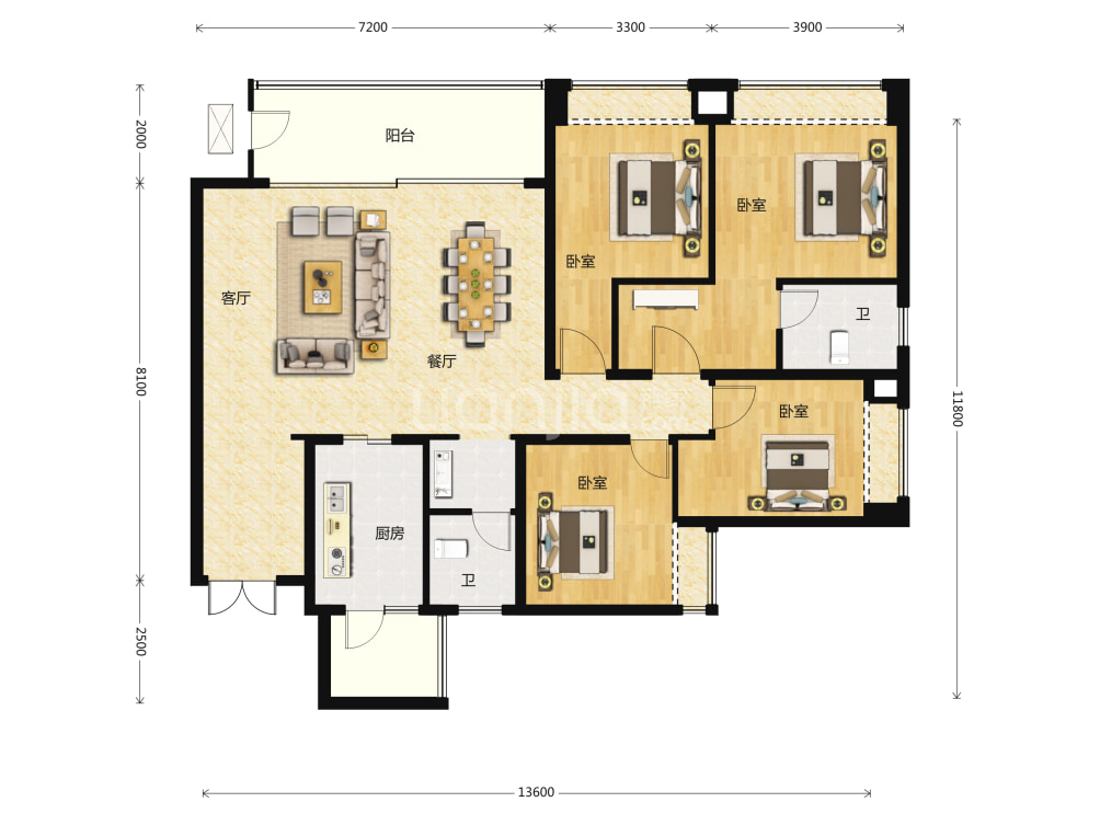 长嘉汇一期户型图(链家网)