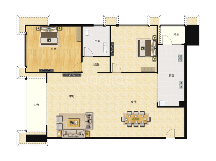 蓝郡公馆--建面 85m²