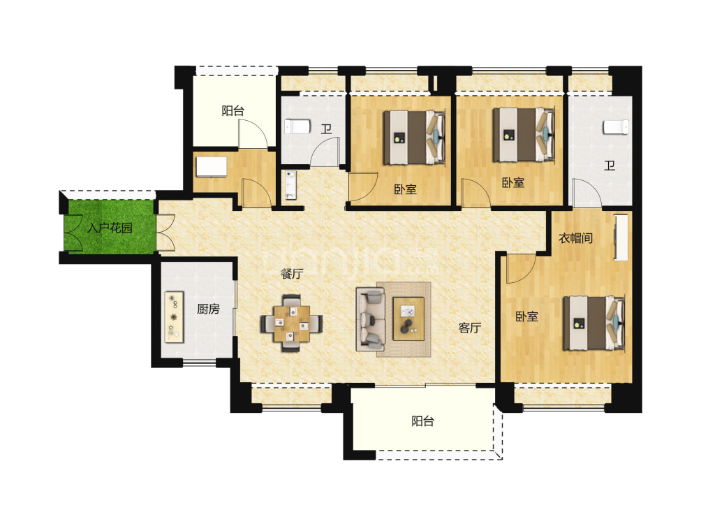 亚运城户型图(链家网)