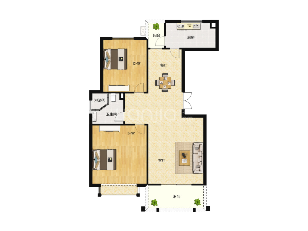 东苑古北尚公馆户型图(链家网)