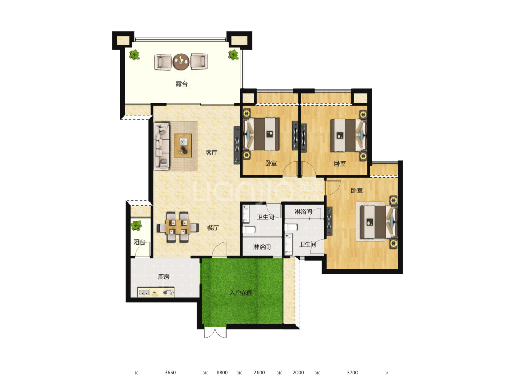 佛奥湾户型图(链家网)