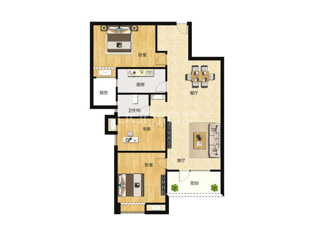 星悦湾户型图(链家网)