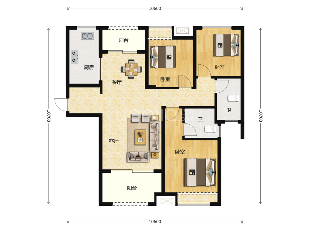 长房云尚公馆户型图(链家网)