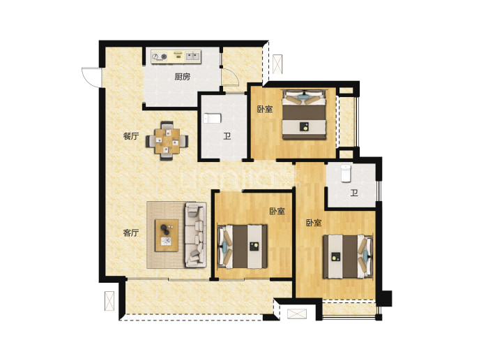 金科禹洲府--套内 79.74m²