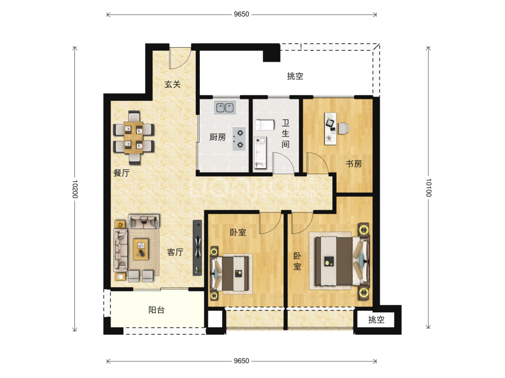 昆明融创文旅城户型图(链家网)