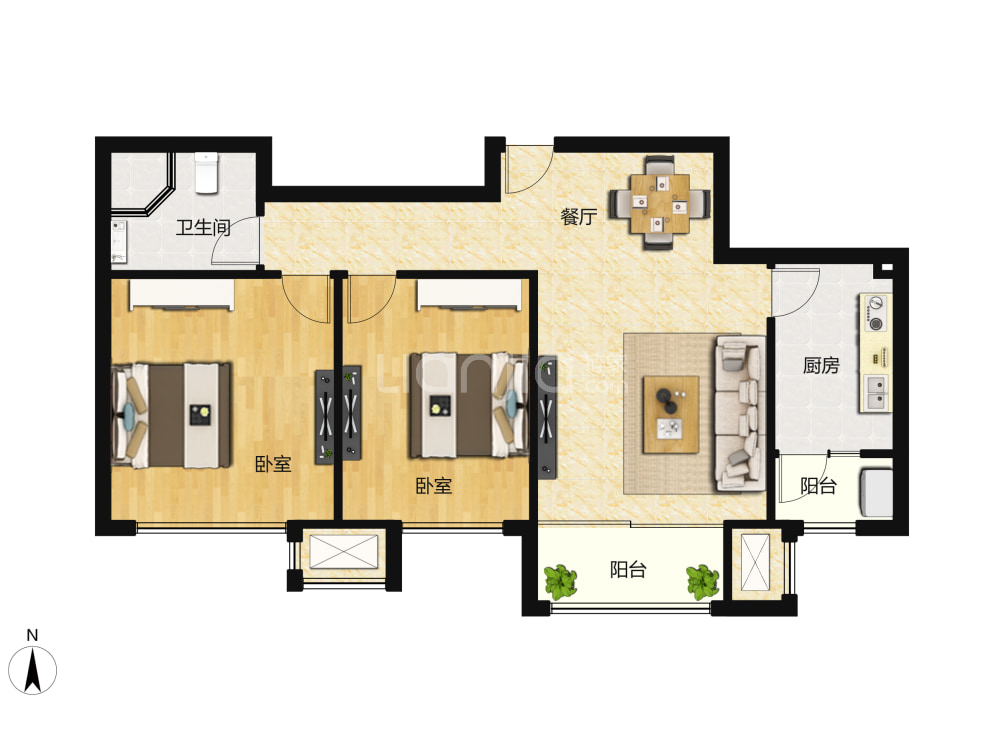 新业御园户型图(链家网)