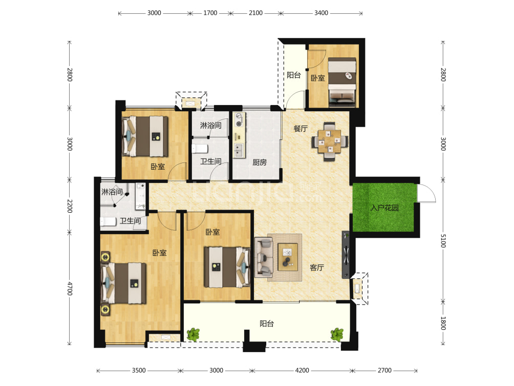 瀚城国际户型图(链家网)