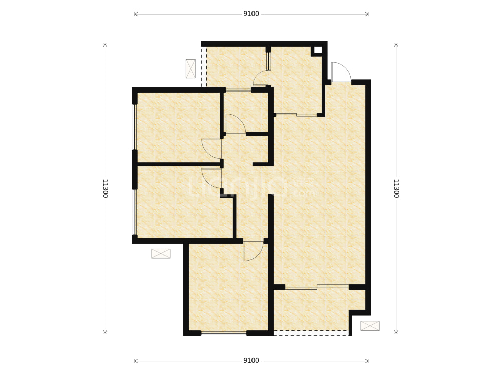 华润置地润西山户型图(链家网)