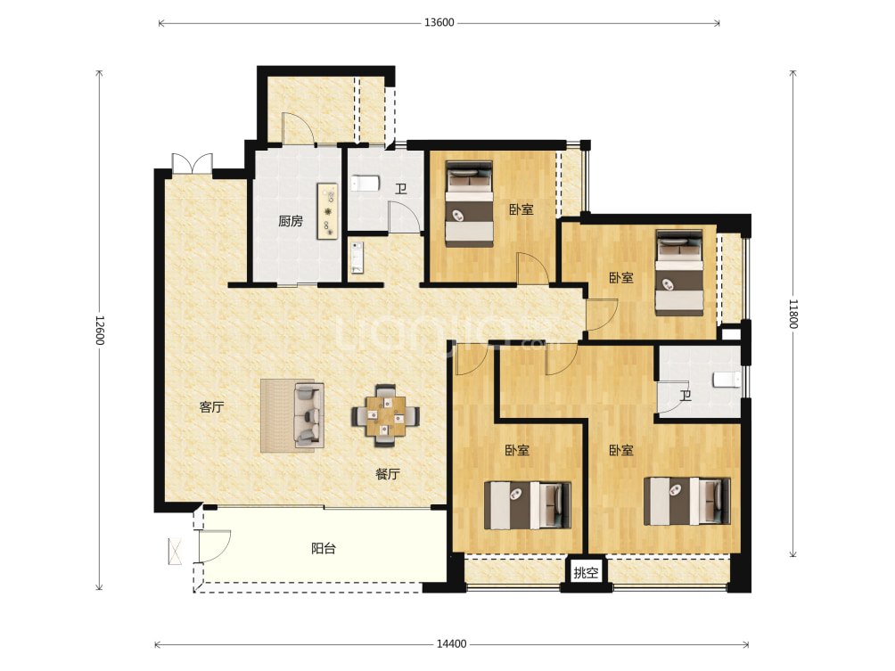 长嘉汇一期户型图(链家网)