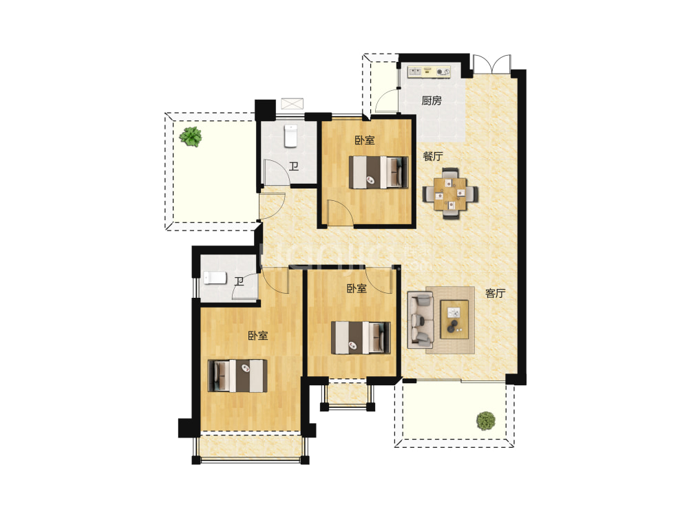 建工城户型图(链家网)