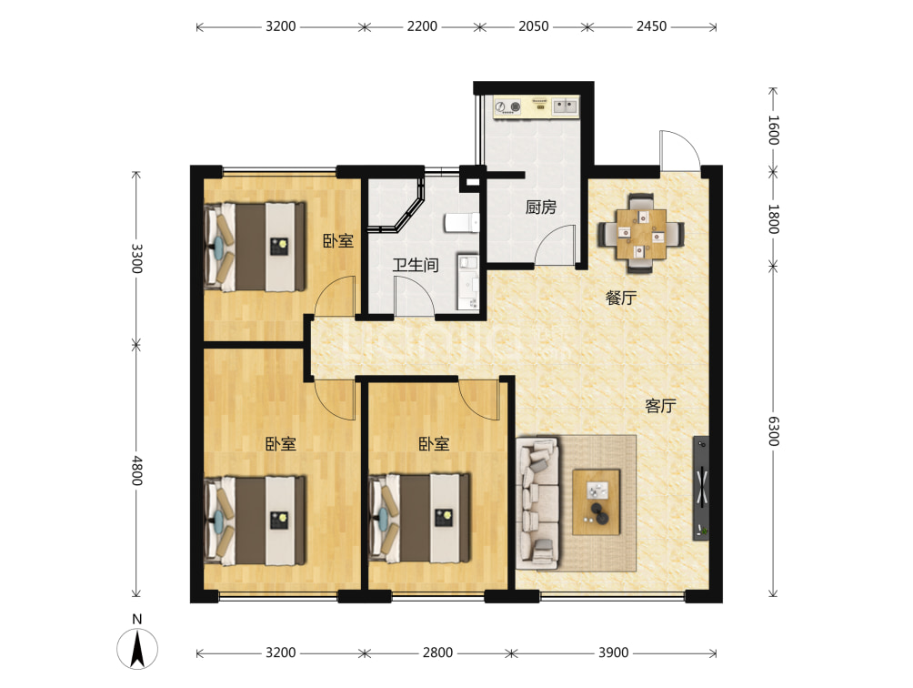 汇置尚都户型图(链家网)