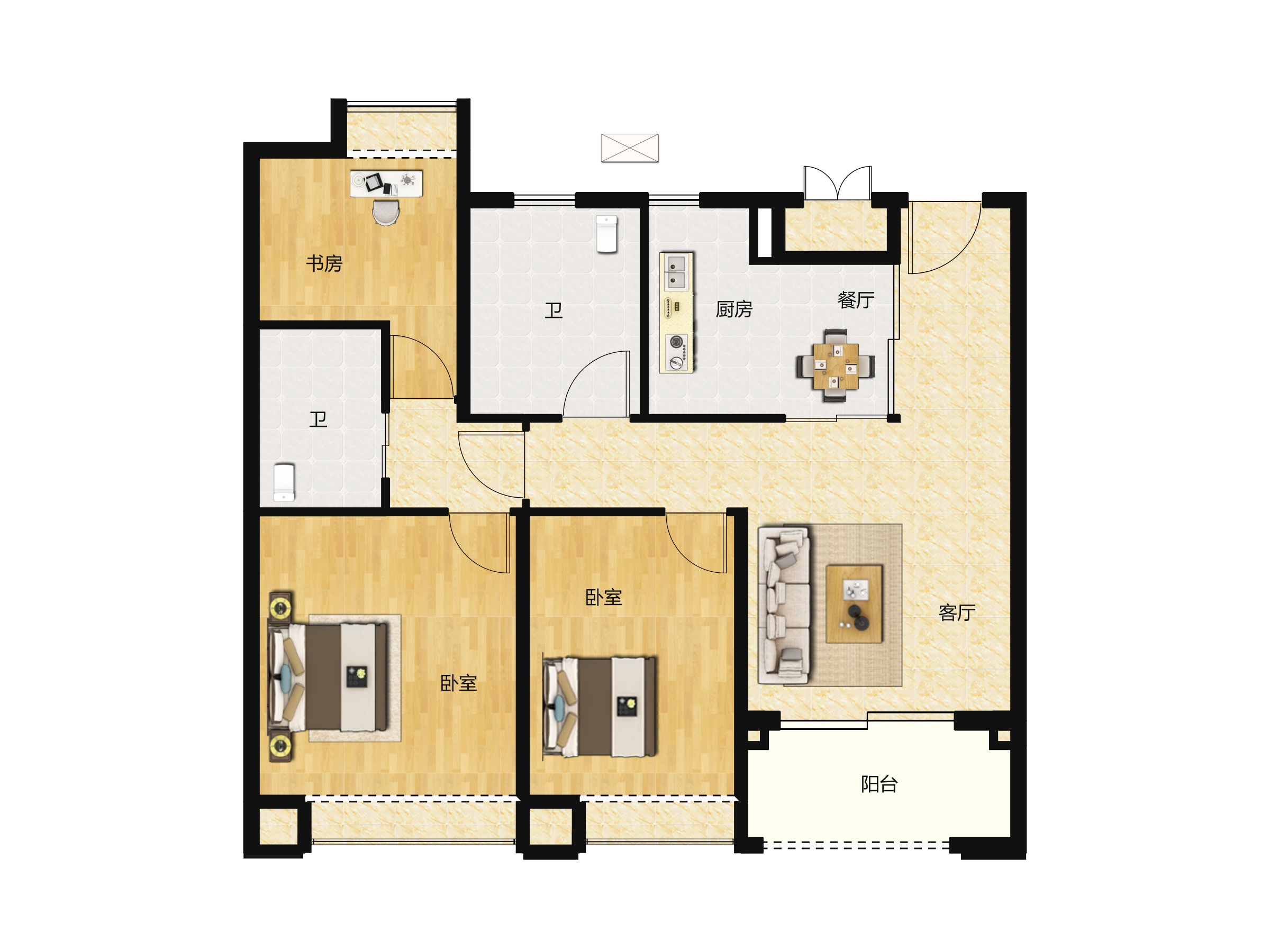 苏河湾中心润府户型图