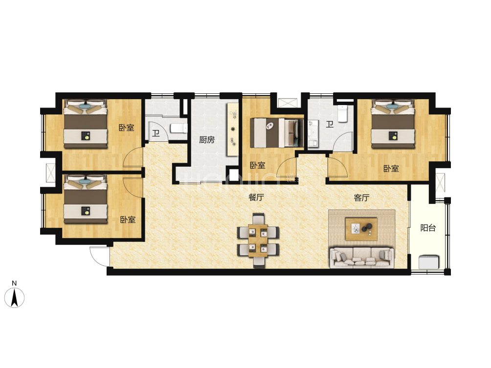 纽宾凯汉city紫御户型图(链家网)
