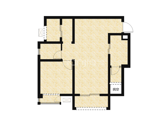 华融现代城--建面 75.54m²
