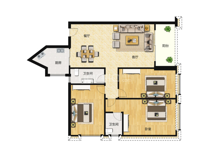 蓝郡公馆--建面 118m²