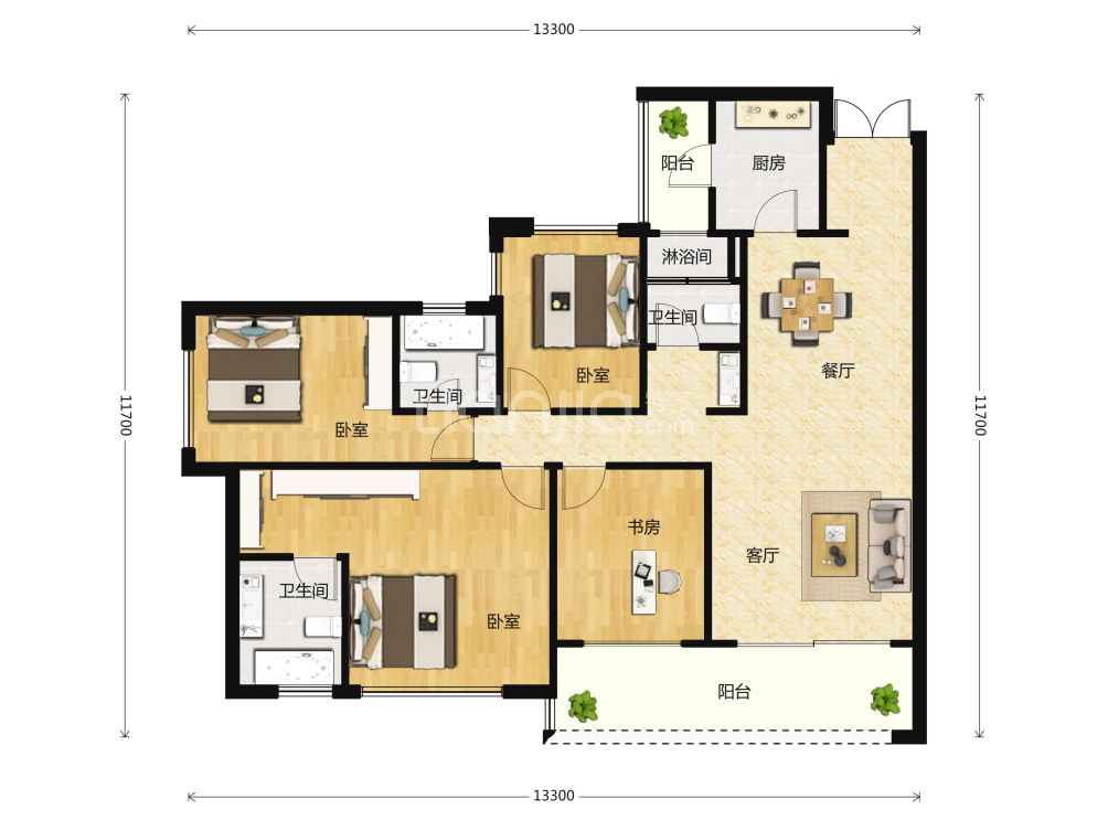 东原璞阅户型图(链家网)