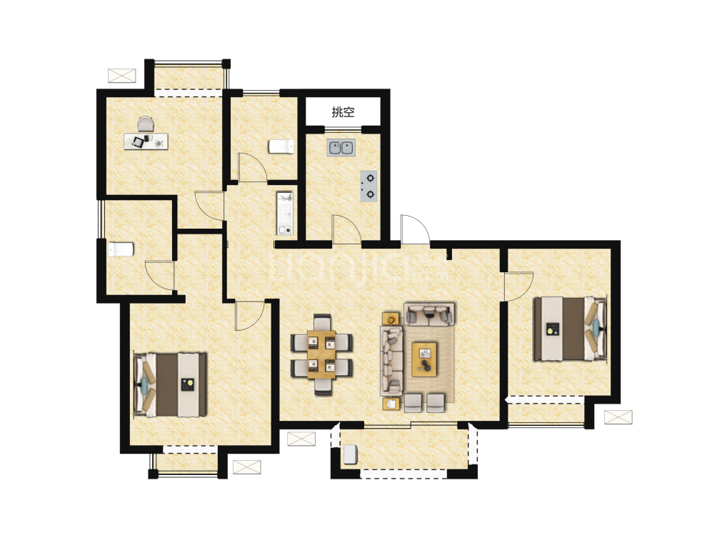 澜庭户型图(链家网)