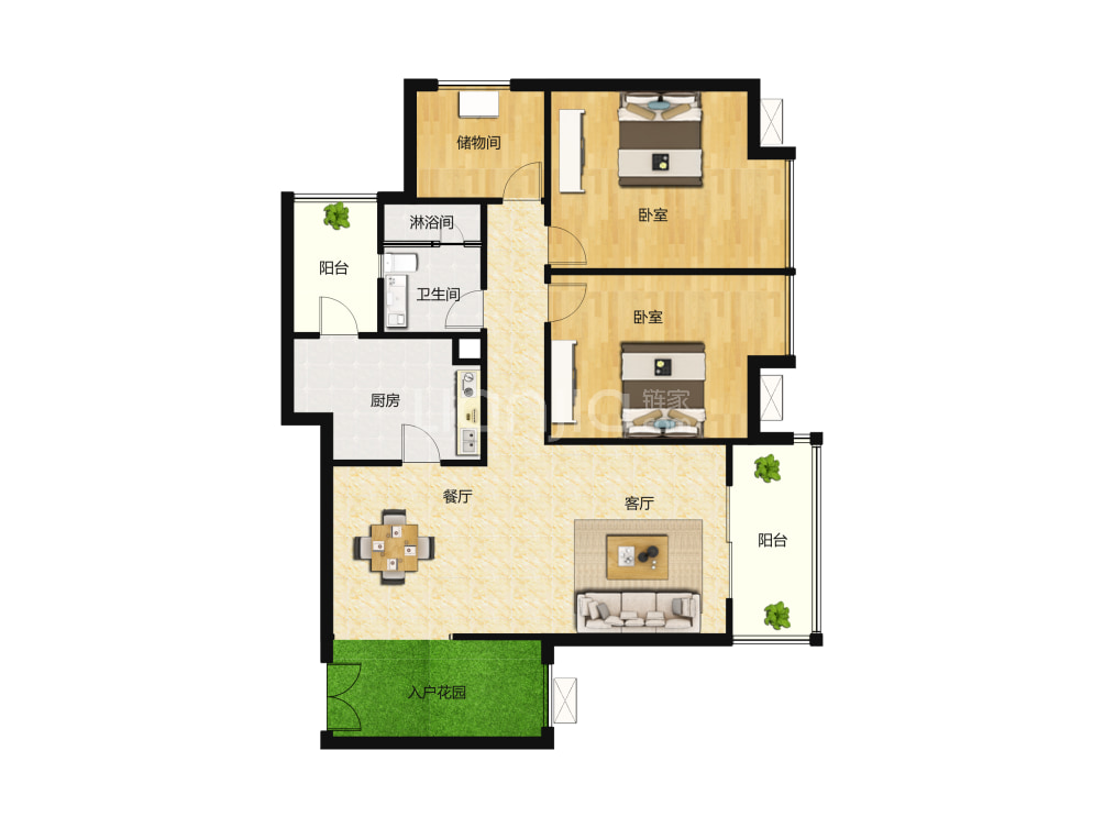 长嘉汇一期户型图(链家网)